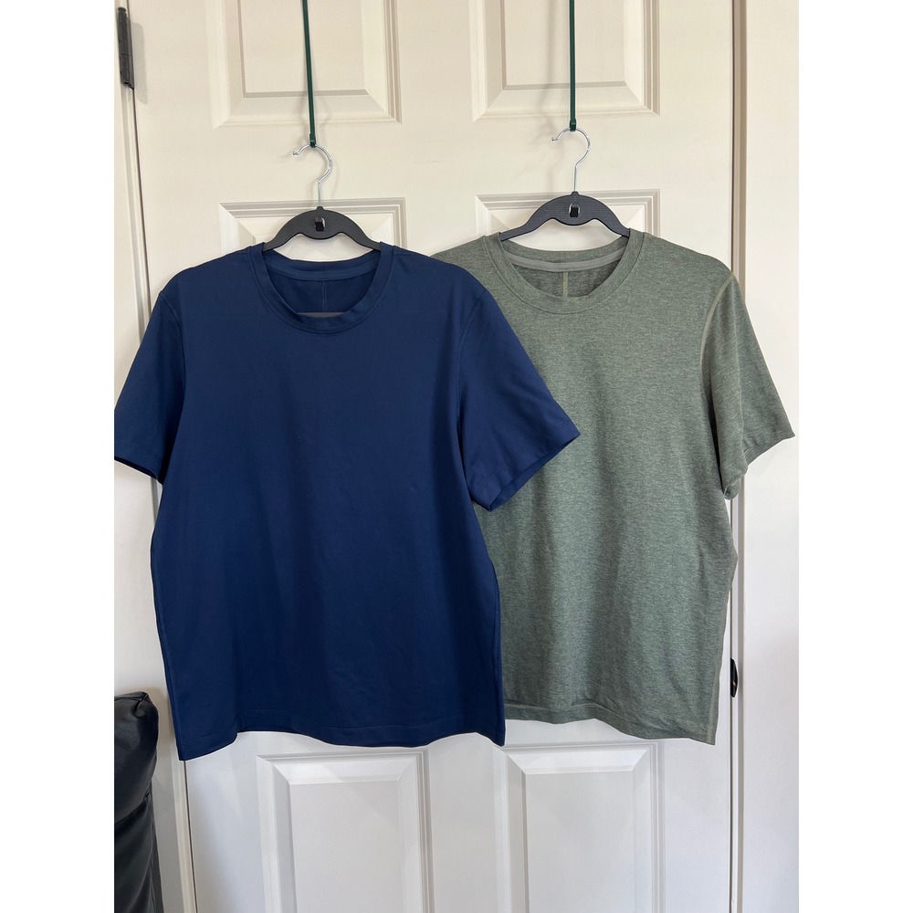 Lululemon Men's Short Sleeve Athletic T-Shirts Set of 2 Blue Green Size Large
